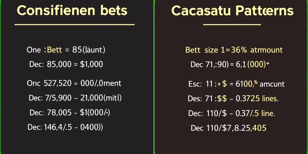 Two distinct betting patterns beside each other.